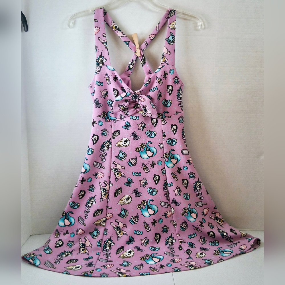 Midnight Hour Vintage Inspired Playful Toy Print Dress Size Med Nwots